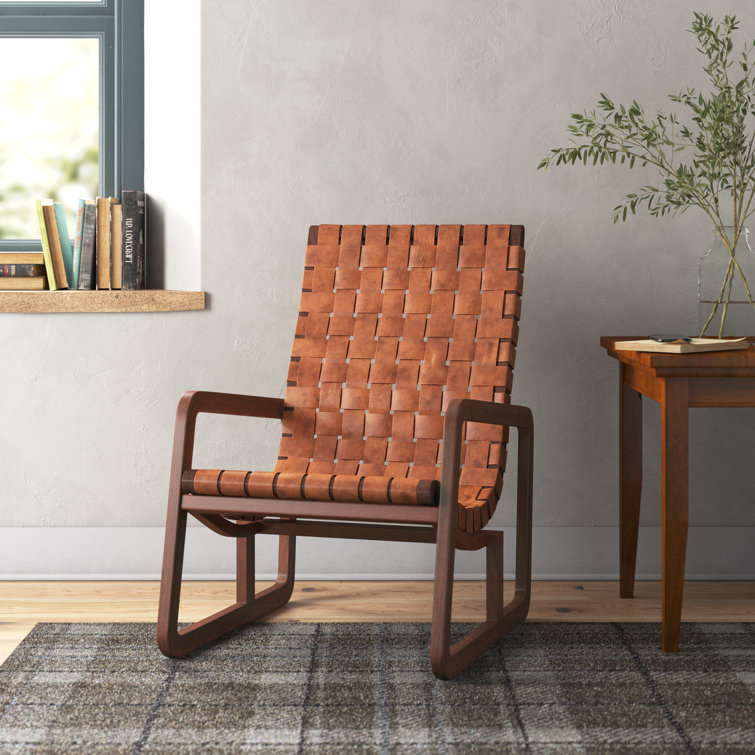 Foundstone™ Rylie 23'' Wide Genuine Leather Top Grain Leather Lounge Chair Wayfair.ca